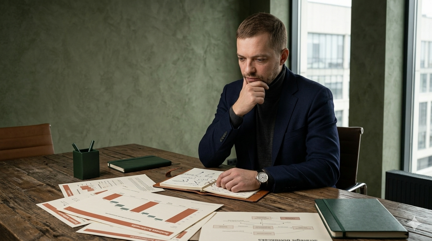 Артем Бородін у стратегічному робочому моменті